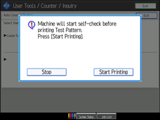 Operation panel screen illustration