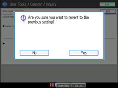 Operation panel screen illustration
