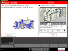 Operation panel screen illustration