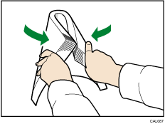 illustration of fanning the paper