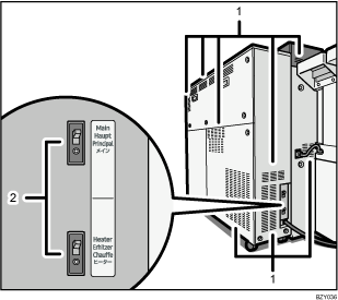 Main unit illustration numbered callout illustration