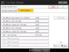 Operation panel screen illustration
