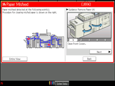 Operation panel screen illustration