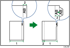 Illustration of the position of the index tab