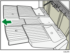 Finisher shift tray illustration