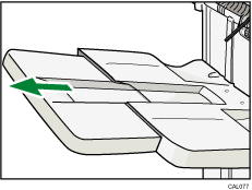 Finisher shift tray illustration