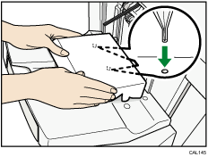 Finisher shift tray illustration