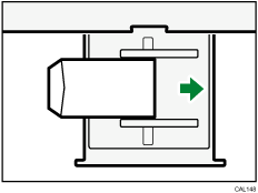 Illustration of loading envelopes in tray 2