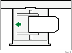 Illustration of loading envelopes in the Wide Large Capacity Tray