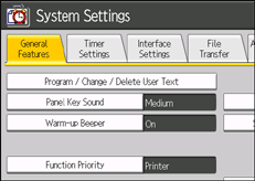 operation panel screen illustration