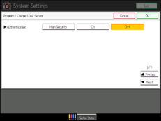 Operation panel screen illustration