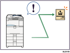 通过电脑监视机器插图