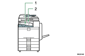 已编号的输出纸盘插图
