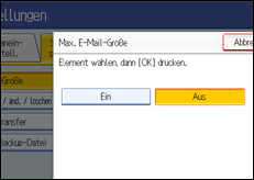 Abbildung Bedienfeld-Display