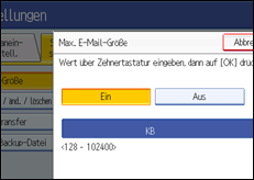 Abbildung Bedienfeld-Display