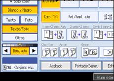 Ilustración de la pantalla panel de mandos