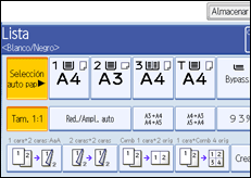 Ilustración de la pantalla panel de mandos