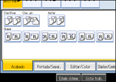 Ilustración de la pantalla panel de mandos