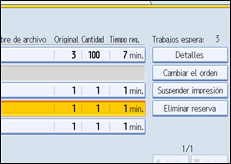 Ilustración de la pantalla panel de mandos