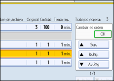 Ilustración de la pantalla panel de mandos