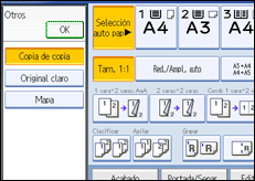 Ilustración de la pantalla panel de mandos