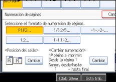 Ilustración de la pantalla panel de mandos