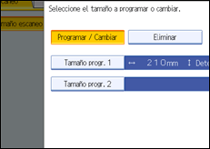 Ilustración de la pantalla panel de mandos