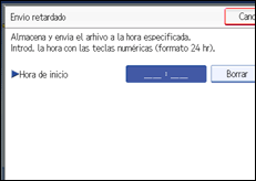 Ilustración de la pantalla panel de mandos