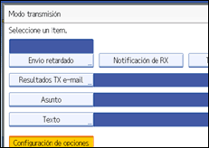 Ilustración de la pantalla panel de mandos