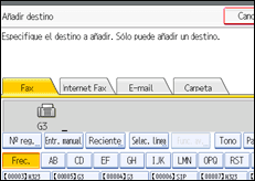 Ilustración de la pantalla panel de mandos