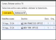 Ilustración de la pantalla panel de mandos