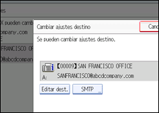 Ilustración de la pantalla panel de mandos