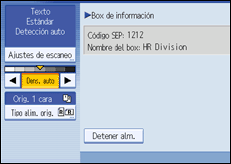 Ilustración de la pantalla panel de mandos