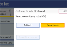 Ilustración de la pantalla panel de mandos