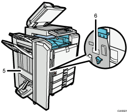 Ilustración numerada del Finisher plegador de folletos SR3000