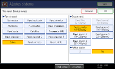 Ilustración de la pantalla panel de mandos