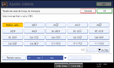 Ilustración de la pantalla panel de mandos