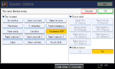 Ilustración de la pantalla panel de mandos