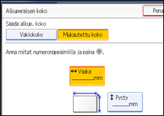 Käyttöpaneelin näytön kuvaus