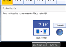 Käyttöpaneelin näytön kuvaus