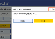 Käyttöpaneelin näytön kuvaus