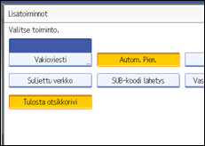 Käyttöpaneelin näytön kuvaus
