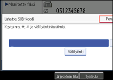 Käyttöpaneelin näytön kuvaus