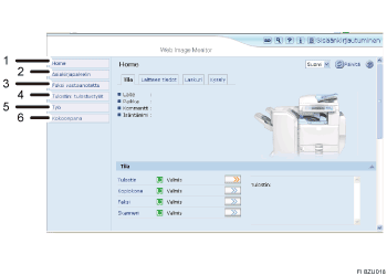 Numeroitu Internet-selaimen näytön kuva