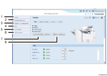Numeroitu Internet-selaimen näytön kuva