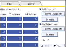 Käyttöpaneelin näytön kuvaus