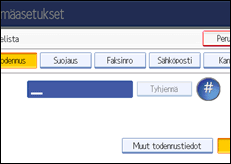 Käyttöpaneelin näytön kuvaus