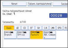 Käyttöpaneelin näytön kuvaus