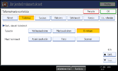 Kuva käyttöpaneelin näytöstä