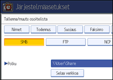 Käyttöpaneelin näytön kuvaus